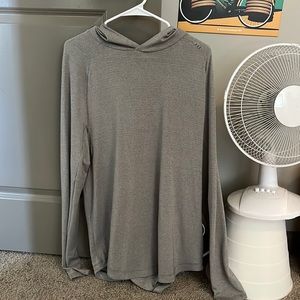 Large Gray Lululemon dry fit hoodie